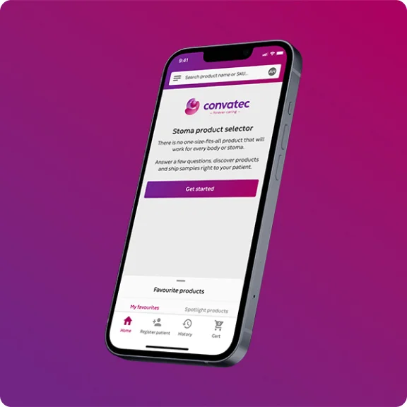 Få tillgång till Convatecs stomivårdsappar när som helst via mobilappen
